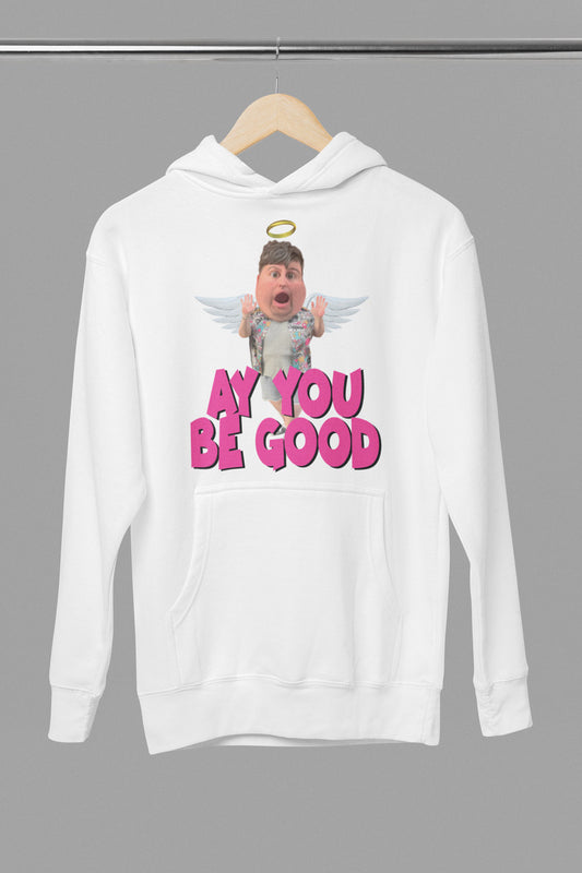 “AY YOU BE GOOD” shock face james in *pink*